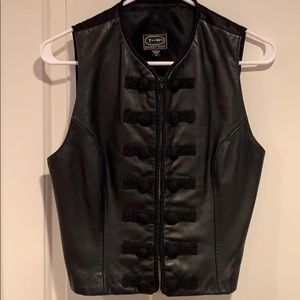 Tannery West embroidered leather vest